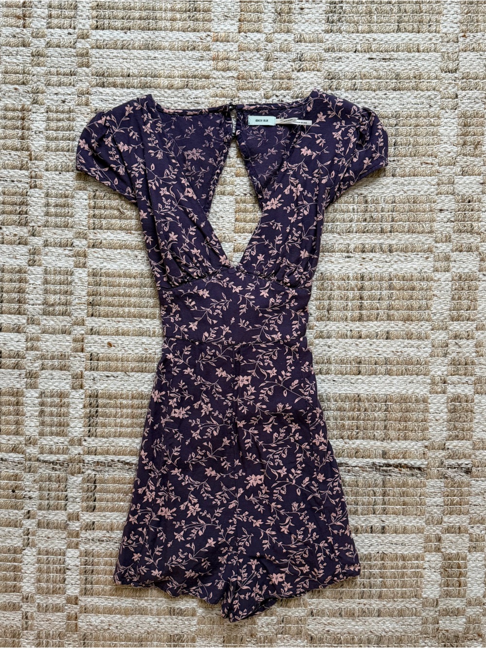 Kimchi Blue Plum Floral V-Neck Romper